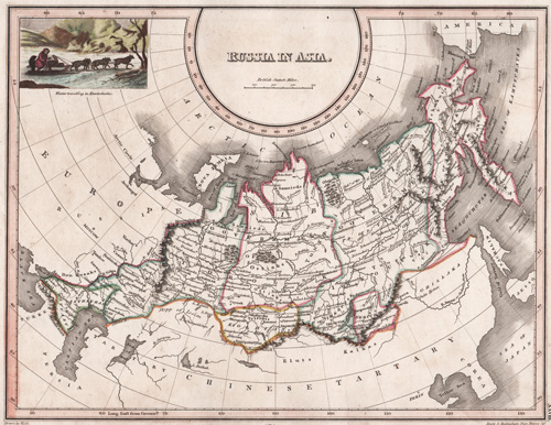 Russia in Europe antique map 1819